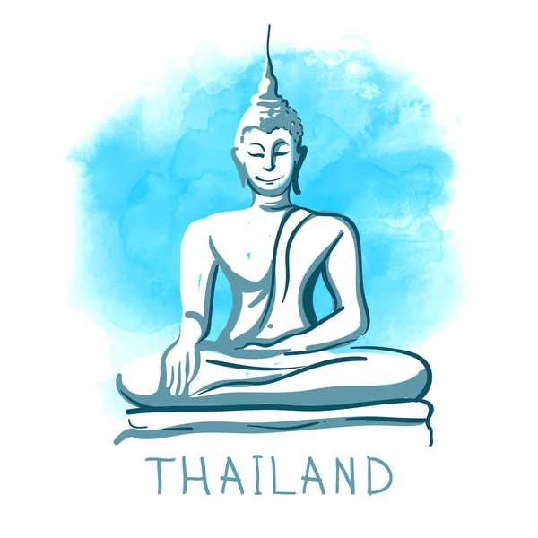 szobor-ülő buddha, Thaiföld