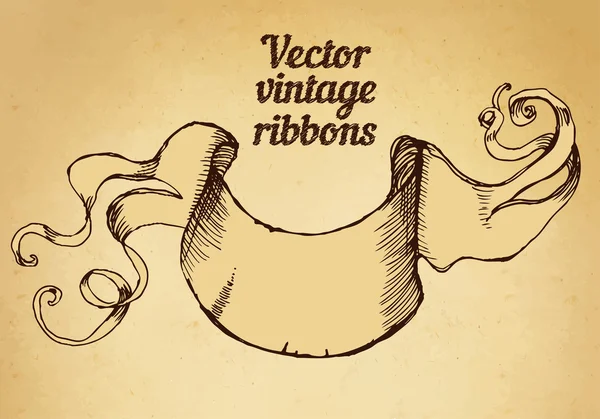 Elementos de diseño de estilo vintage, cinta — Vector de stock