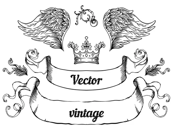 Elementi di design stile vintage — Vettoriale Stock