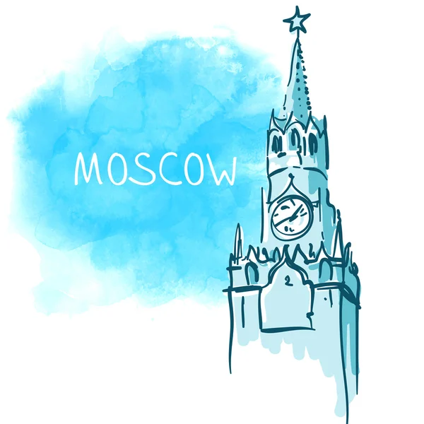 Kremlin, Place Rouge, Moscou, Russie — Image vectorielle