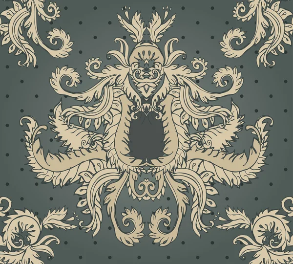 Vintage patrón floral inconsútil — Vector de stock