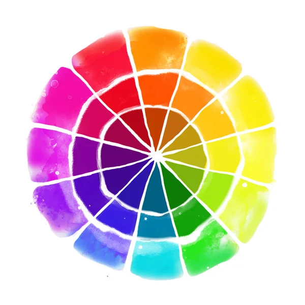 Handmade color wheel. — Stock Vector