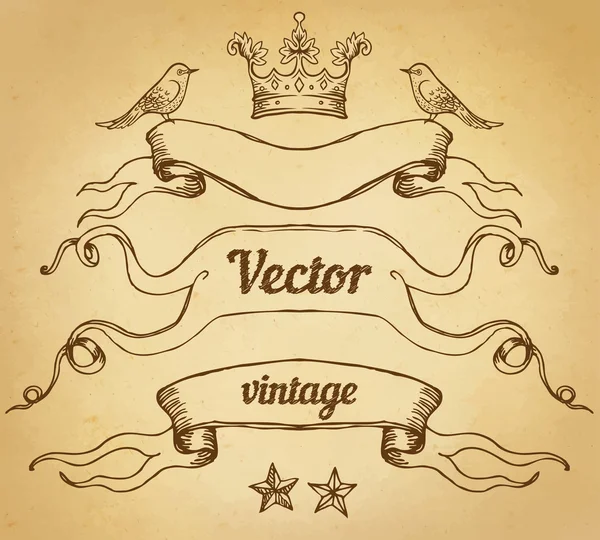 Elementos de diseño de estilo vintage — Vector de stock