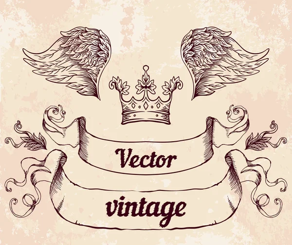 Vintage tarzı tasarım öğeleri