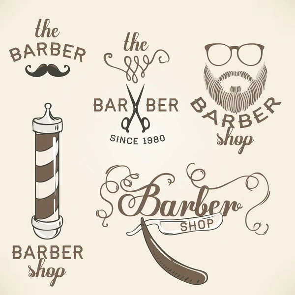 Hipster Barber Shop visitekaartje — Stockvector