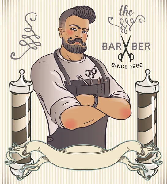 Hipster Barber Shop — Wektor stockowy