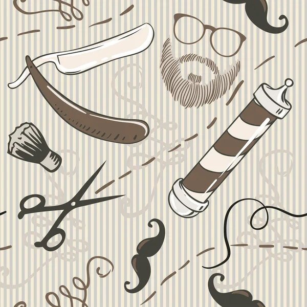 Визитная карточка парикмахерской хипстера — стоковый вектор
