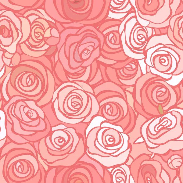 Seamless roses pattern. — Stock Vector