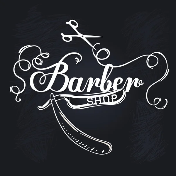 Hipster Barber Shop Tarjeta de visita — Vector de stock