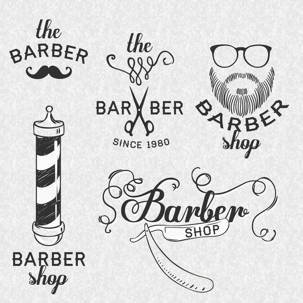 Hipster Barber Shop visitkort — Stock vektor
