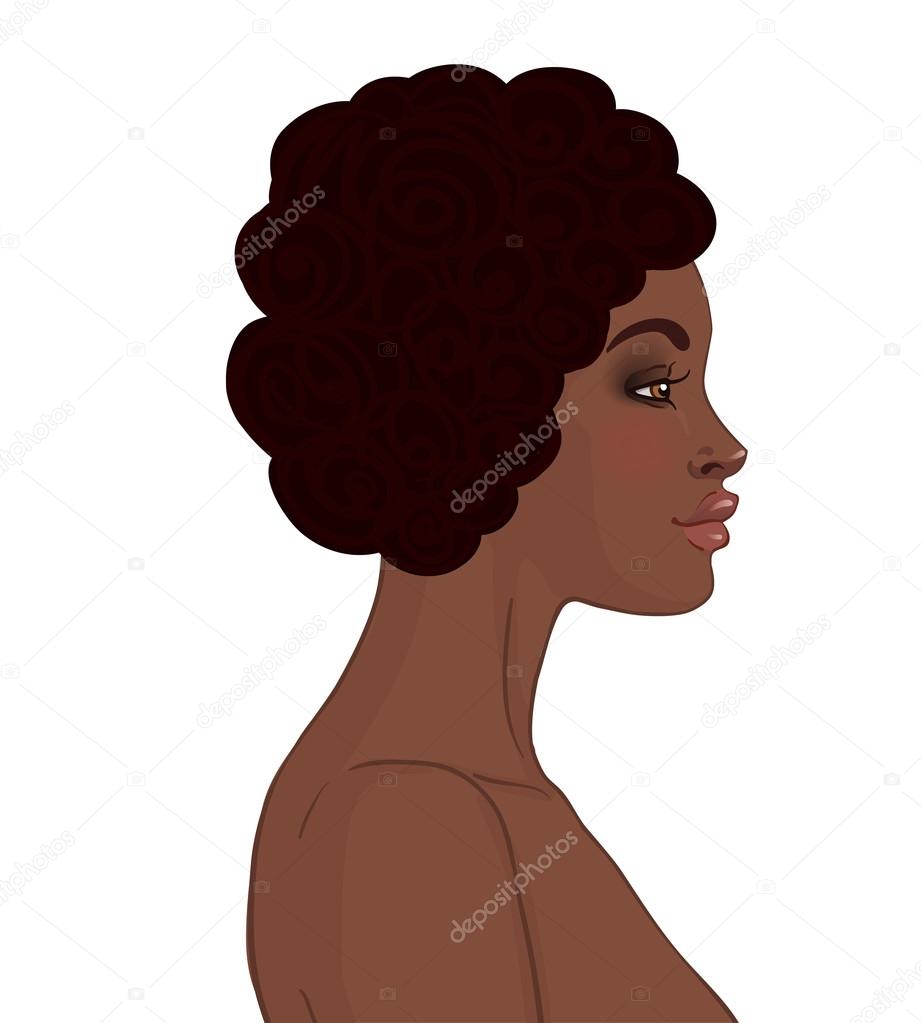 African American Girl Face.