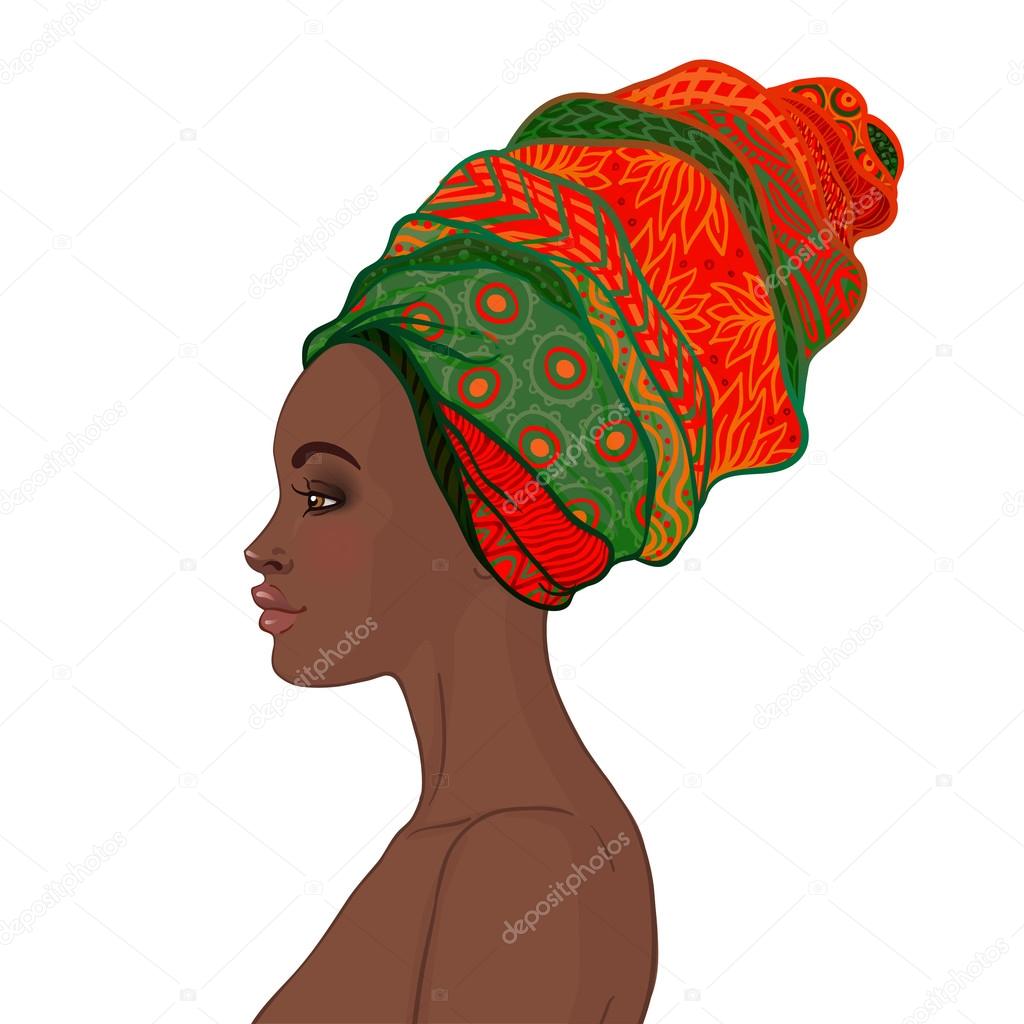 African woman in turban