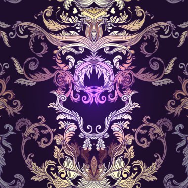 Dikişsiz vintage Barok desen
