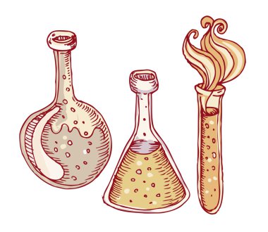 Okula geri: laboratuvar test tüpleri
