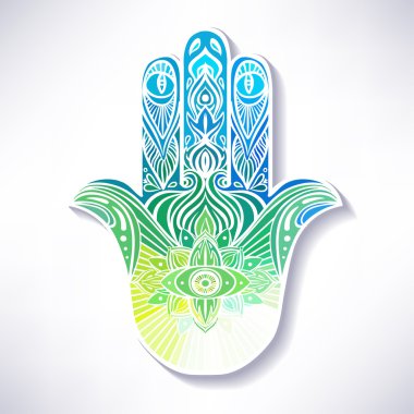 Süslü hamsa muska