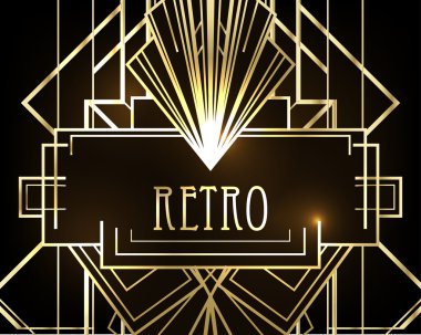 Art deco geometrik retro desen
