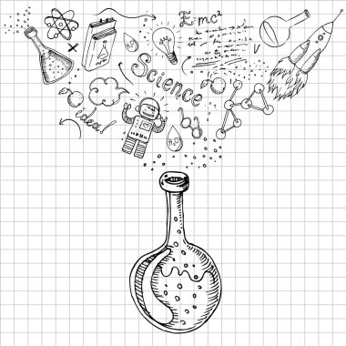 Ampul bilim öğrenme sembolleri.