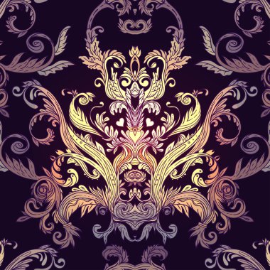 Dikişsiz vintage Barok desen