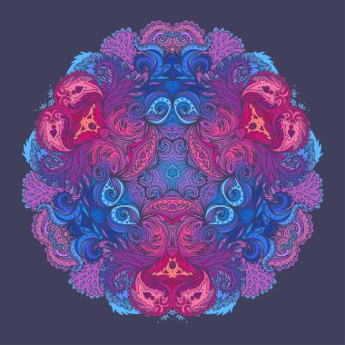 Mandala. Vintage yuvarlak desen