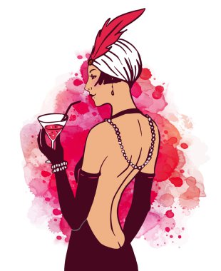 Sineklik kız: Retro Parti Davetiyesi.