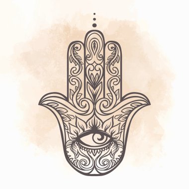 Süslü hamsa muska