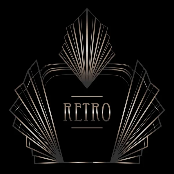 Art deco geometrische retro patroon — Stockvector