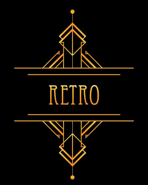 Art deco padrão retro geométrico — Vetor de Stock