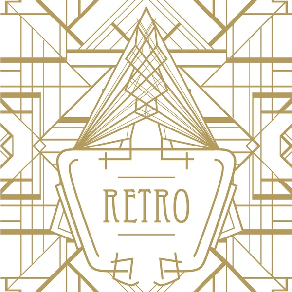 Art deco geometrické retro vzor — Stockový vektor