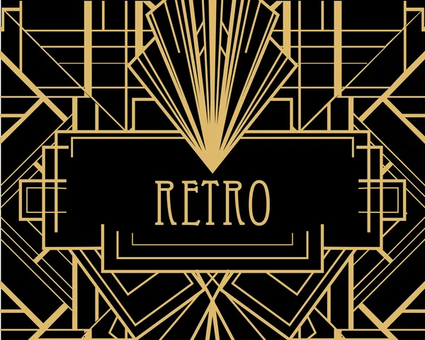 Art deco geometriska retro mönster — Stock vektor