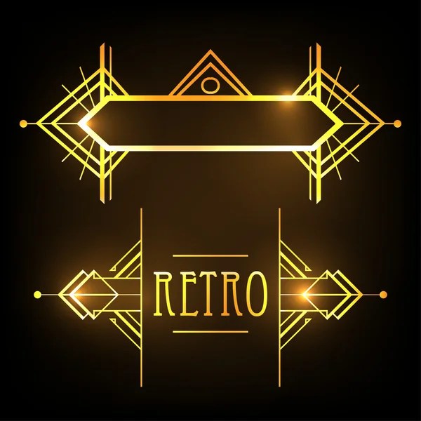 Art deco geometrické retro vzor — Stockový vektor