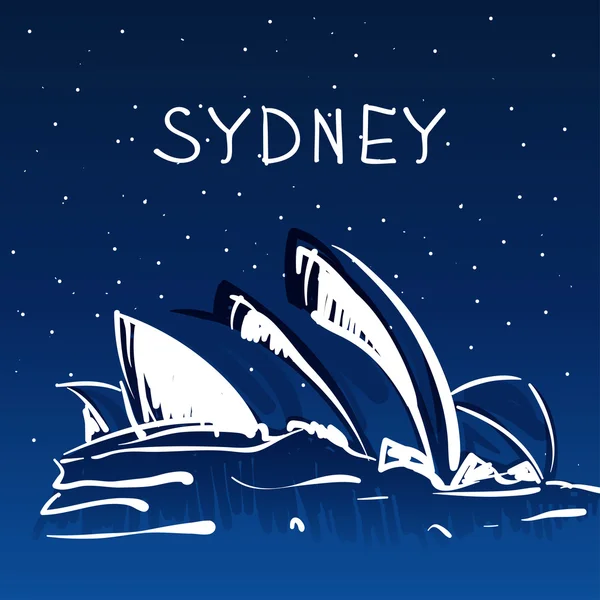 Sydney opera house, sydney, australien. — Stockvektor