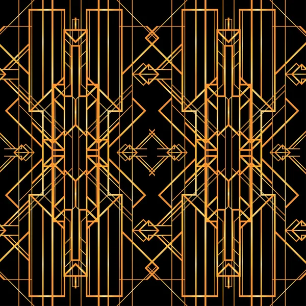 Art Deco geometrisches Retro-Muster — Stockvektor