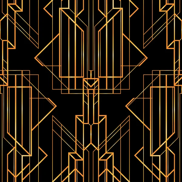 Art deco wzór geometryczny retro — Wektor stockowy