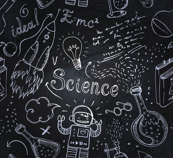 Retour à l'école : objets de laboratoire de science — Image vectorielle