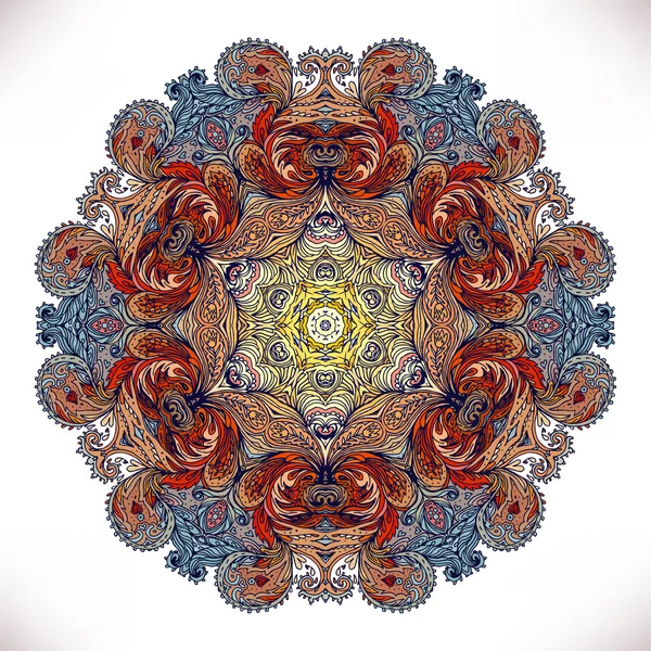 Mandala. Jahrgangsrunde Muster — Stockvektor