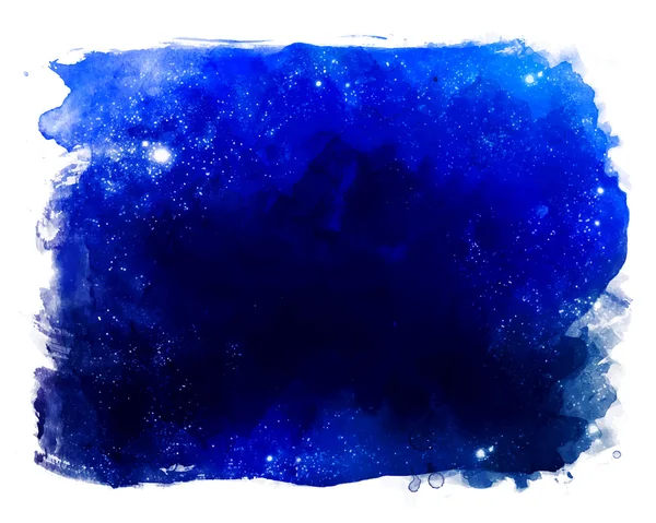 Texture de l'espace aquarelle avec étoiles brillantes — Image vectorielle