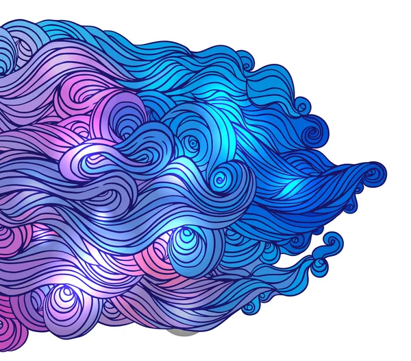 Modèle abstrait avec des vagues — Image vectorielle
