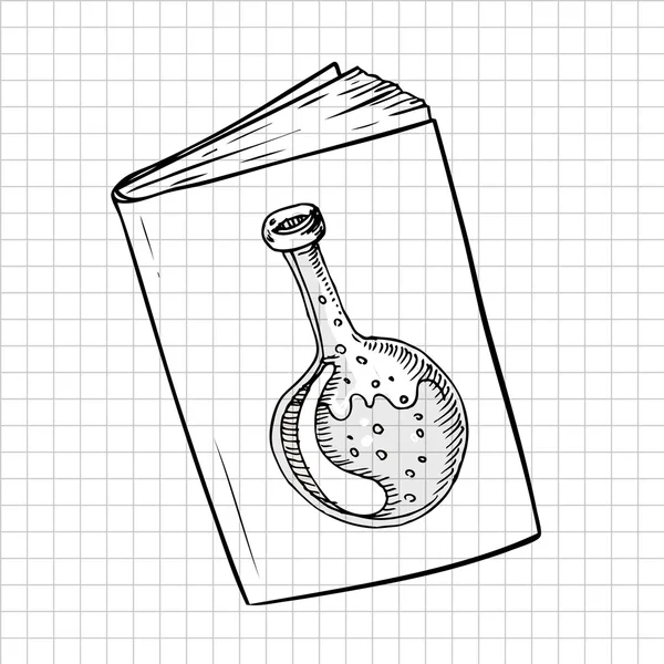 laboratuvar test tüpü bir kitabın kapağında