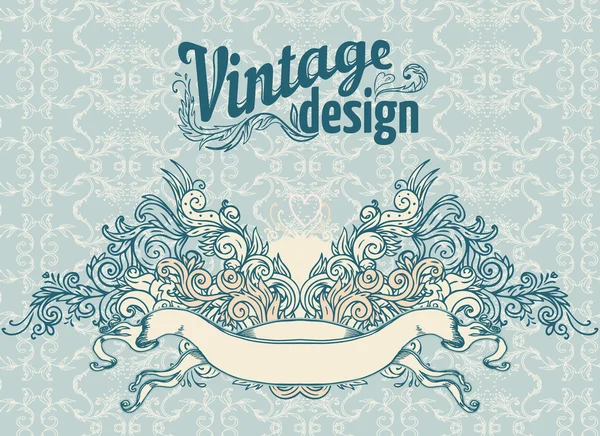 Conjunto de elementos de design vintage . —  Vetores de Stock