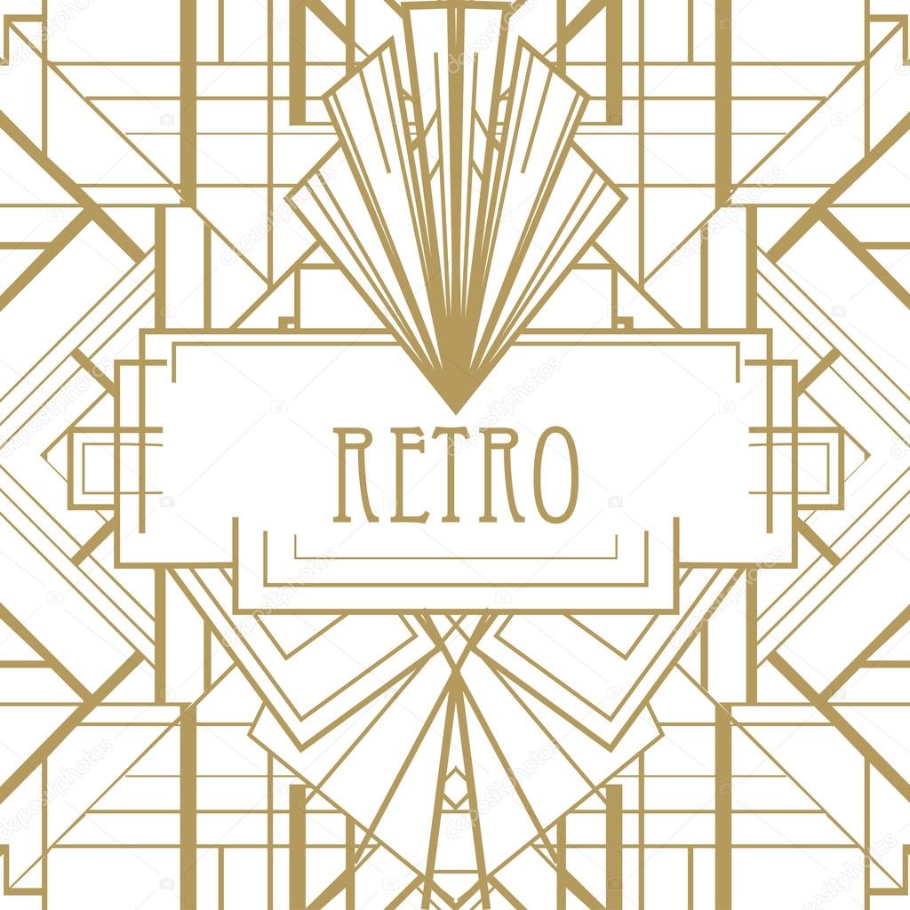 Art deco geometric retro pattern