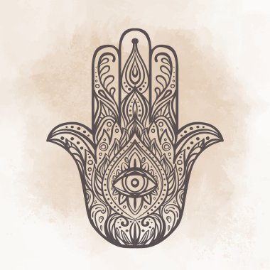 Süslü hamsa muska