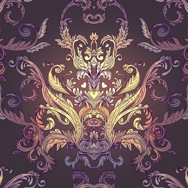 Dikişsiz vintage Barok desen
