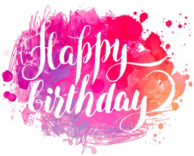 Boyalı suluboya tebrik kartı