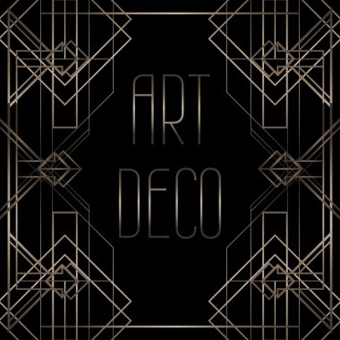 Art deco geometrik retro desen