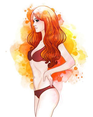 güzel bir kadın iç çamaşırı