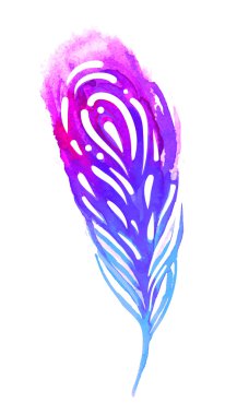 Boho tarzı renkli tüy