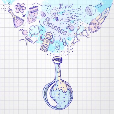 Ampul bilim öğrenme sembolleri.