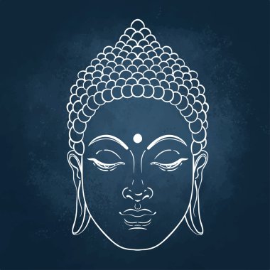 face of Buddha statue clipart