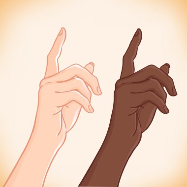 Two pointing hands clipart