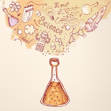 Ampul bilim öğrenme sembolleri.